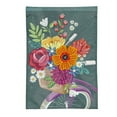 thumbnail image 1 of Evergreen Springtime Bicycle Garden Linen Flag 12.5 x 18 Inches Indoor Outdoor Decor, 1 of 2