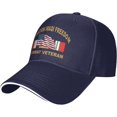 thumbnail image 1 of Operation Iraqi Freedom Combat Veteran with American Flag Baseball Cap Adjustable Sun Hat, 1 of 8