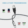 thumbnail image 5 of RHEA- Moswag Usb B To C Printer Cable 6.6Ft, Nylon Braided 6.6Ft/2M, Black, 5 of 6