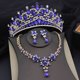 thumbnail image 1 of Purple Crystal Tiaras and Necklace Earrings Crown Bridal Sets Jewelry Princess Queen Bride Wedding Dress Costume Accessories, 1 of 3