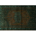 thumbnail image 1 of Ahgly Company Indoor Rectangle Persian Turquoise Blue Traditional Area Rugs, 2' x 5', 1 of 4