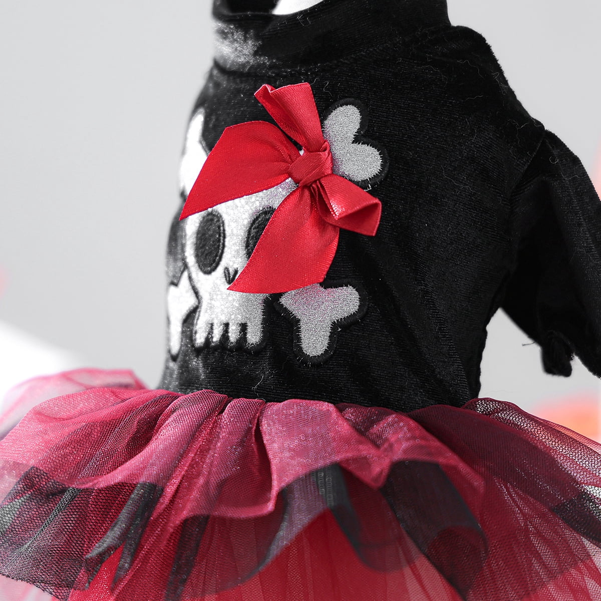 BLRTUN Halloween Dog Dress Costumes for Small Dogs Girl Tulle Dress Dog Clothes Skull Holiday Pet Costume Cat Outfits