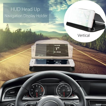2 in 1 HUD Head Up Display Navigation Projection GPS Phone Mount Holder For Cell Phone Smartphone iPhone X 8 7 6 6S Plus SE /Samsung Note 5 Galaxy S8 S7 S6 Edge/ / (Best Phone For Navigation 2019)
