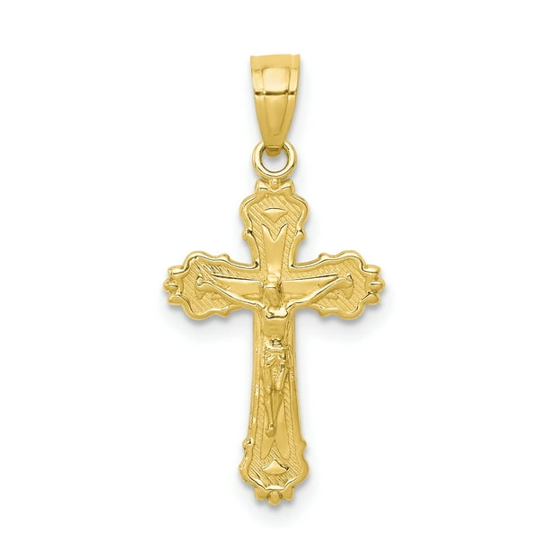 Pendentif Crucifix en Or Jaune 10 Carats
