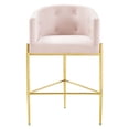 thumbnail image 6 of Modway Savour Tufted Performance Velvet Bar Stool in Pink, 6 of 9