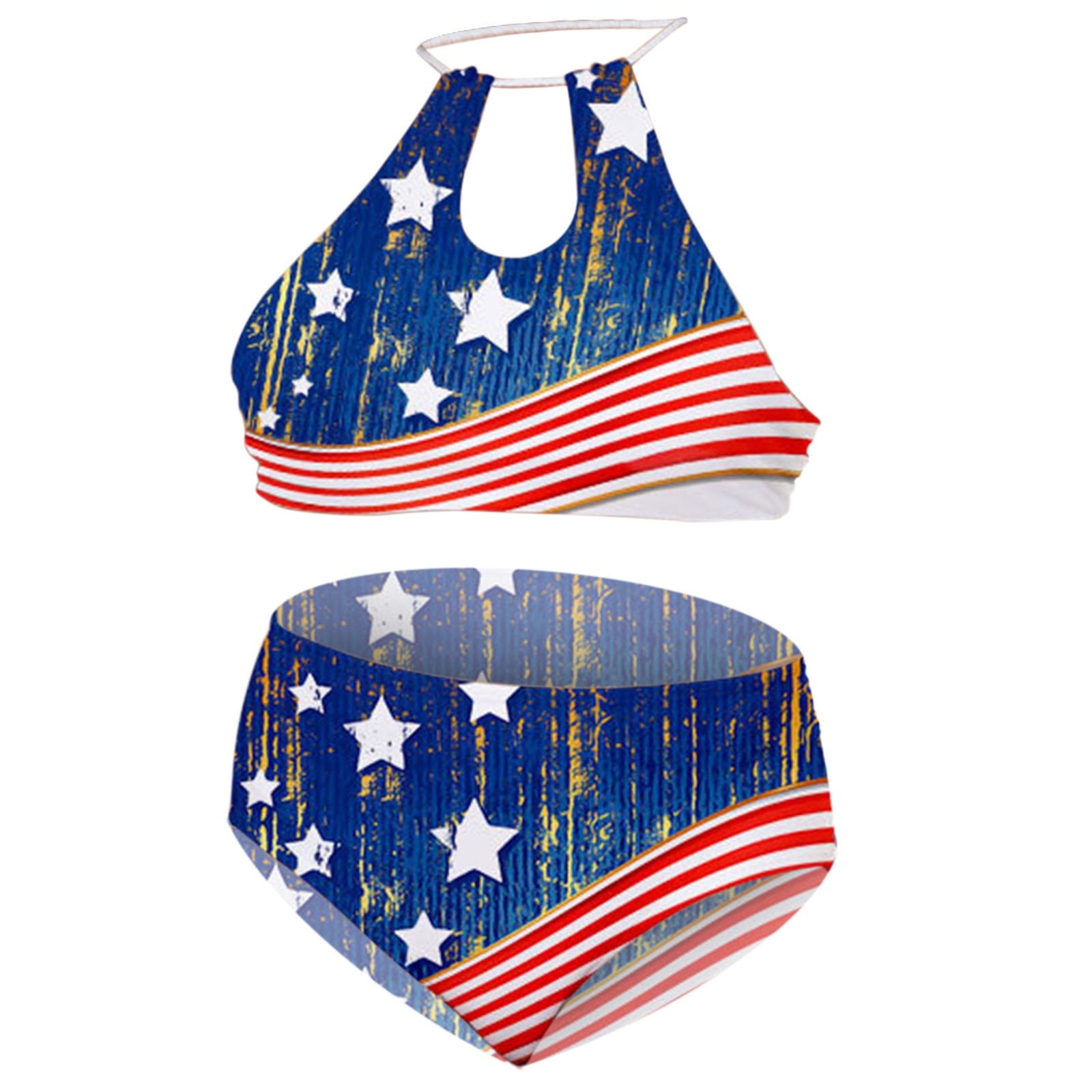 MINZON Women Seaside Swimsuit Independence Day Bikini Swimsuit Beach