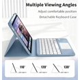 thumbnail image 2 of 360° Rotatable Touchpad Keyboard Case for iPad Air 11" M4/M3/M2 & iPad Air 5/4 10.9", Magnetic Clear Folio with Pencil Holder,Blue, 2 of 9