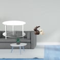 thumbnail image 2 of Mesa Auxiliar Acrílica Con Estatua De Cerámica. Mesita De Noche Compacta Con Forma De Conejito De Porcelana, Ideal Para Decorar La Sala De Estar, El Dormitorio, El Armario, El Jardín O, 2 of 8