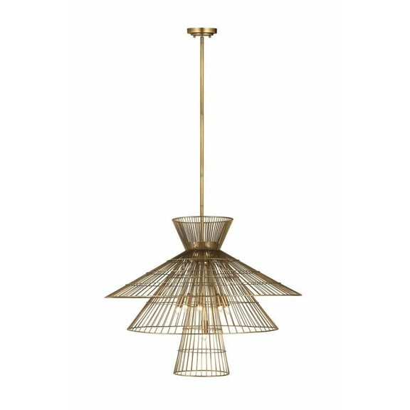 8 Light Chandelier-Rubbed Brass  Finish Bailey Street Home 372-Bel-4529477