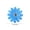 Blue, variant on 2 Pack Iron Daisy Wall Hanging Decor, Outdoor Garden Courtyard Flower Art Sculpture, Weatherproof Metal Ornament For Fence Patio, Easy Hook Installation