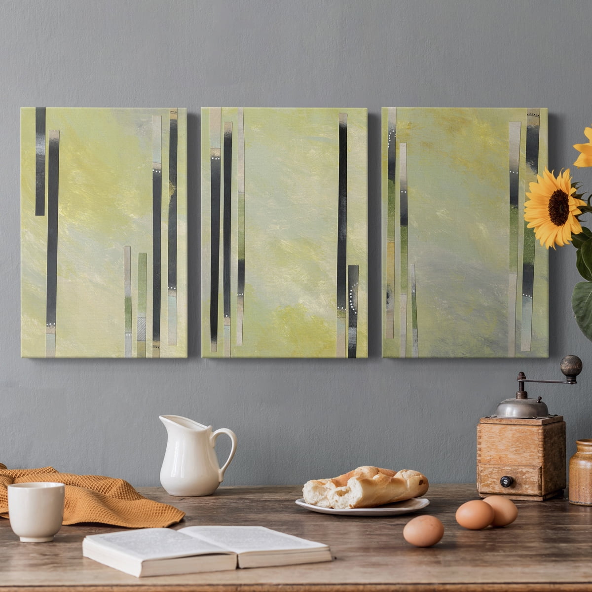 Neutral Assemblage I Premium Gallery Wrapped Canvas - Ready to Hang - 8 x 12 Each
