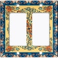 thumbnail image 6 of Metal Light Switch Plate Cover Yellow Orange Mandala Flower Heart Tile Pattern TIL033, 6 of 13