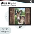 thumbnail image 4 of Stupell Industries Cottage Donkey in Wooden Gate Black Floating Frame Canvas Art, 21 x 17, by George Dyachenko, 4 of 8