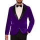 thumbnail image 1 of BLAZER DE VELVET CHIC PARA HOMBRE DE UN BOTÓN, TRAJE DE FIESTA PROM TUXEDO, CHAQUETA DE CENA XL PÚRPURA OSCURO, 1 of 6