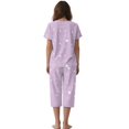 thumbnail image 2 of DISNIMO Star Printed Women's Short Sleeve Pajama Sets Soft Sleepwear Short Sleeve Tops and Capri Pant Pjs for Summer, XL, 2 of 7