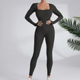 thumbnail image 3 of EHRWE Women's Yoga Pants Women Long Sleeve Yoga Jumpsuits Workout Ribbed Bodysuits Pants Sexy 2025 Outfits, 3 of 3