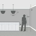 thumbnail image 5 of Hunter - Autumndale 4-light Matte Bronze, Large Pendant Light, Dimmable, Transitional Style, Basket Shaped, for Bedrooms, Dining, Living Rooms - 48190, 5 of 8