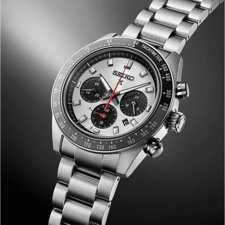 Seiko SSC911 Speedtimer Gray Black Chronograph Solar Watch