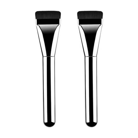 COSHINE 2pcs Super Thin Blade Foundation Makeup Brush, Soft Synthetic Bristles Makeup Brushes