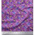 thumbnail image 1 of Soimoi Poly Georgette Fabric Leaves & Bell Floral Print Fabric by Yard 52 Inch Wide, 1 of 3