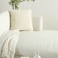 thumbnail image 4 of Nourison Life Styles Woven Dot Stripes Ivory Decorative Throw Pillow , 18"X18", 4 of 5