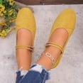 thumbnail image 4 of YOUYEDIAN Womens Mary Jane Shoes Slip on Dressy Flats Shoes for Women 2026 Comfort Non-Slip Flats for Formal School Walking (Yellow), 4 of 8