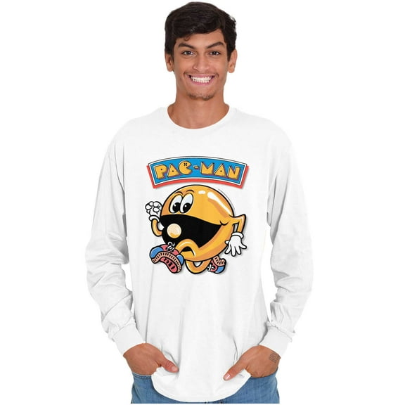 Pacman Man Long Sleeve TShirt Men Women Brisco Brands M