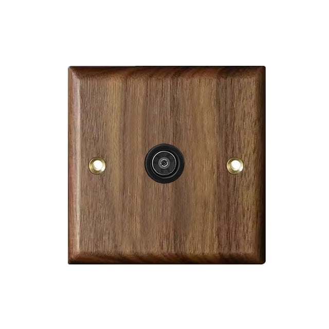 High Quality Retro Europe Type Vintage Wall Light Switch Socket, Solid Wood Brass Toggle Switch Plate, Antique Home Stay Switch