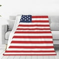 thumbnail image 2 of JoyMoreHome American Flag Blanket, USA Throw Blanket 28x39 Inches, Gifts Blanket for Bed Couch Chair Fall Winter Camping Living Room Office, 2 of 6