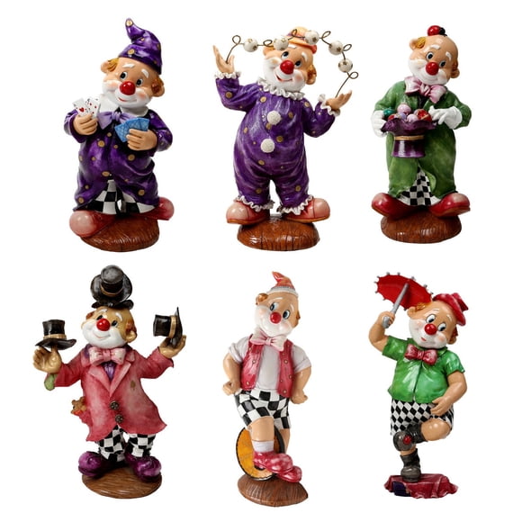 Truu Design 6-Piece Decorative Fun Holidays Décor Clown Collectible Wall Plaques