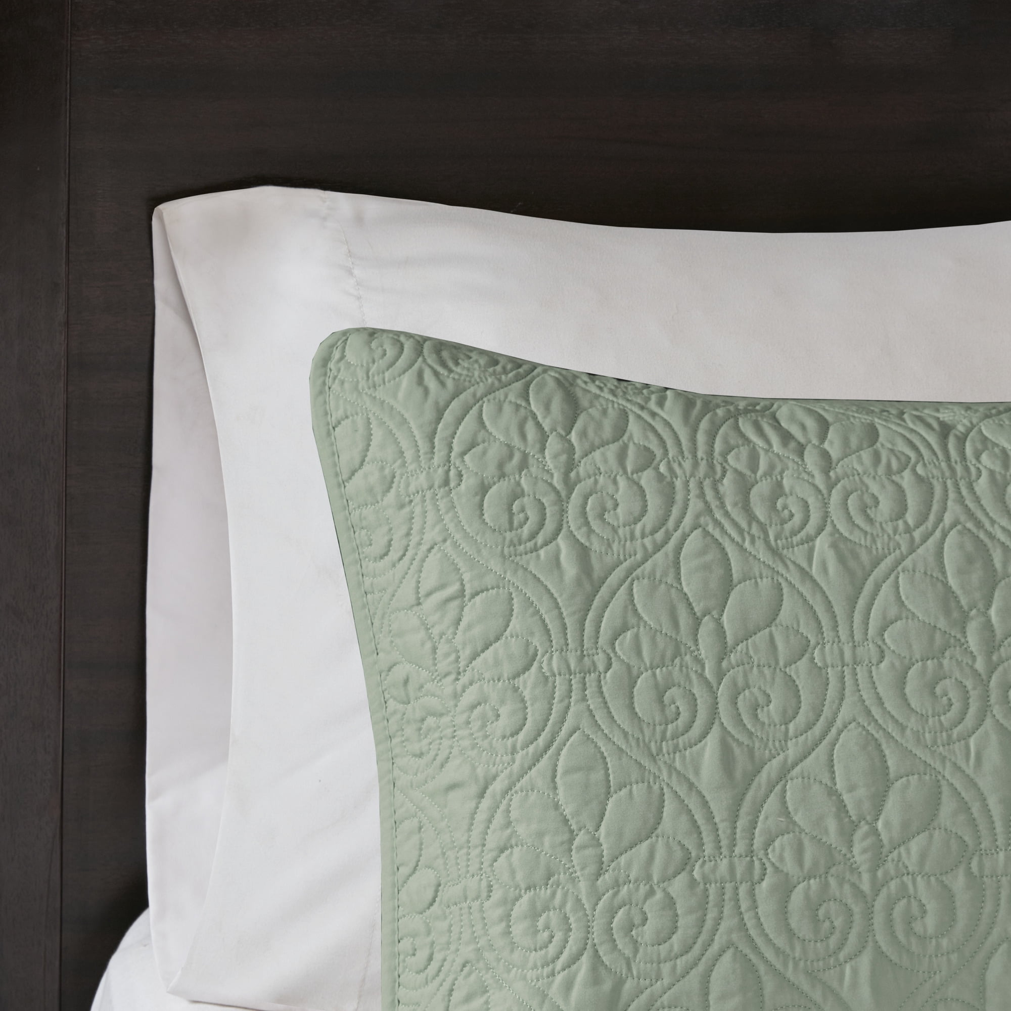 Madison Park Full/Queen Quebec 3-Piece Reversible Quilt Set, Seafoam