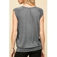 thumbnail image 3 of Made by Johnny Women's Solid Short Sleeve Sweetheart Top XL HDG, 3 of 6