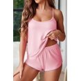 thumbnail image 2 of Ekouaer Womens Cami Pajama Sets Soft Shorts Lingerie Set Camisole 2 Piece Cami Shorts Pj Nightwear, 2 of 6