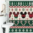 thumbnail image 3 of Christmas Snowflake Deer Shower Curtain Bathtub Decor Bathroom Fabric Waterproof Curtains Shower, 3 of 6