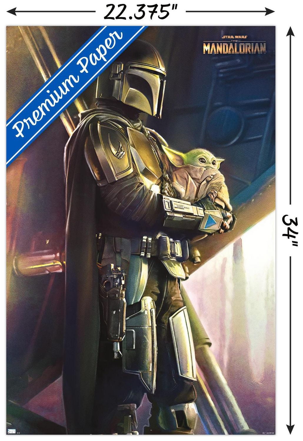 Star Wars: The Mandalorian - Held Wall Poster, 22.375" x 34" Framed