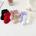 thumbnail image 3 of Dalrosia Baby Girls' Socks - Toddler Ankle Socks, Infant Princess Bow Mesh, Breathable Casual Lace, 7Pairs, 3 of 7