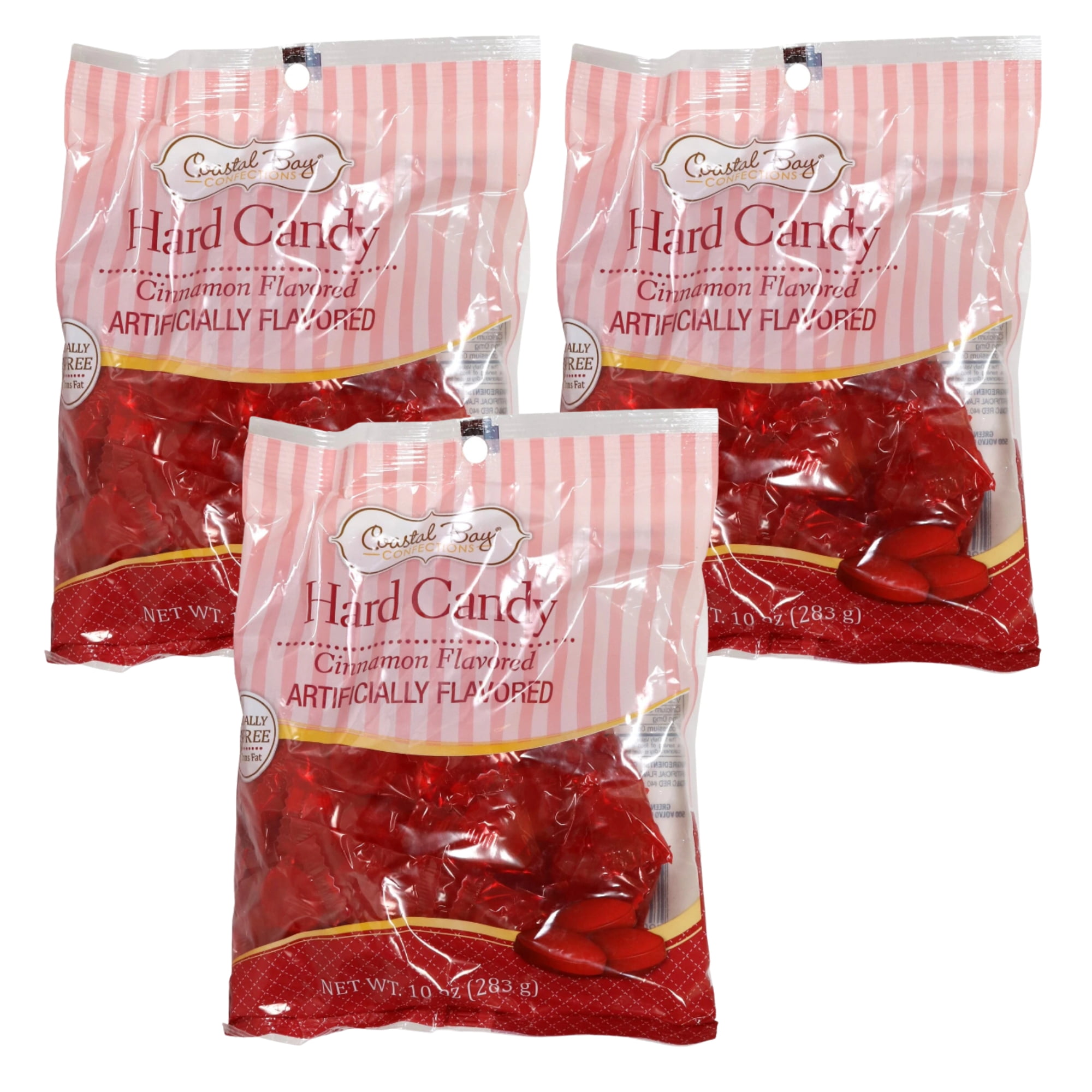 Coastal Bay Confections Cinnamon Flavored Hard Candy Red Individually Wrapped Wrapper Discs