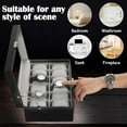 thumbnail image 6 of Bibana 12-Slot Watch Box with Lock, PU Leather Jewelry Organizer with Glass Lid & 2 Drawers for Men and Women, 6 of 7