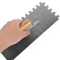 thumbnail image 3 of Brick Trowel Heavy Duty Construction Trowel with Wooden Handle Concrete Bricklaying Hand Tool, 3 of 6
