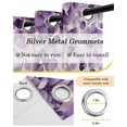 thumbnail image 6 of Purple Eucalyptus Blackout Curtains 72 Inches Long for Bedroom, Spring Botanical Plant Aesthetic Thermal Insulated Room Darkening Black Out Window Curtain Panels Grommet Drapes for Living Room, 6 of 8