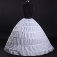 thumbnail image 5 of Women Floor-Length Full A-Line Crinoline 6 Hoop Bridal Wedding Dress Slip Petticoat Gown Long Skirt Underskirt, 5 of 8