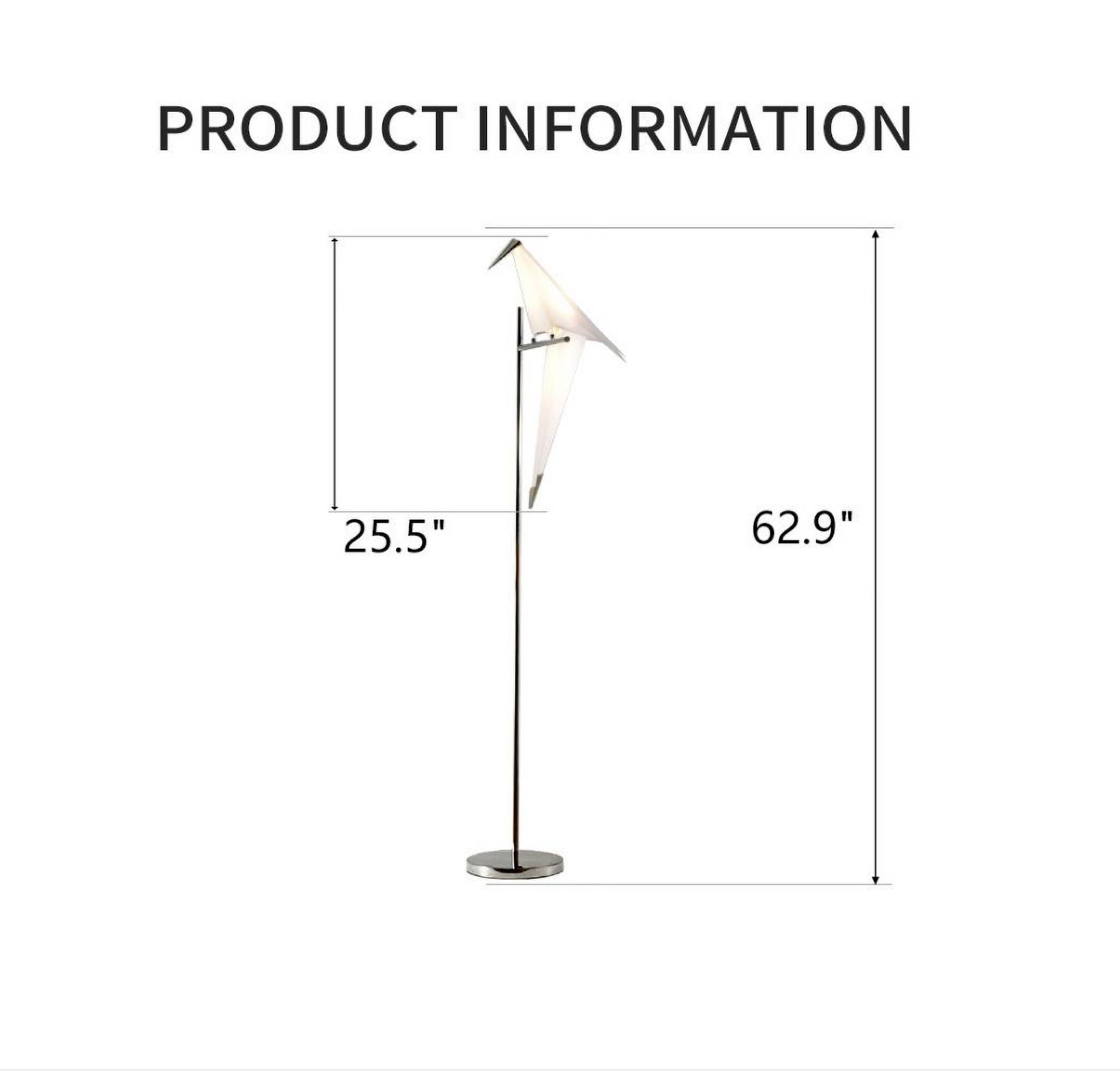 FINE MAKER Bird Floor Lamp Nordic Metal Base Creative Bedside Desk Lamp for Bedroom Living Dining Room Study Office