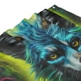 thumbnail image 4 of Shower Curtain, Fluorescent Wolf Waterproof Fabric Plastic Shower Curtain, Drying Fast Bathroom Curtain with 9 Buttonholes, Ruffle Shower Curtain 60x72in, 4 of 8