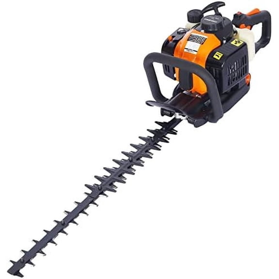 Gas Hedge Trimmer 26CC, 24-Inch Double-Sided Blade, 2-Stroke Engine, Professional Brush Cutter for Lawn & Garden Maintenance$$Garden &