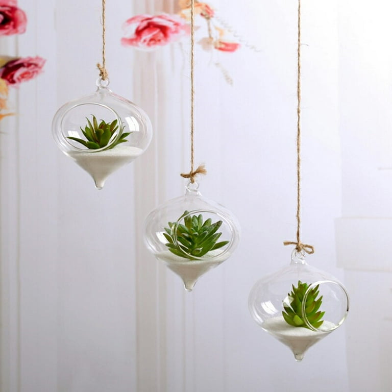 Clear Ball Hanging Flower Vase Planter Vase Terrarium Container Glass  Bottle<