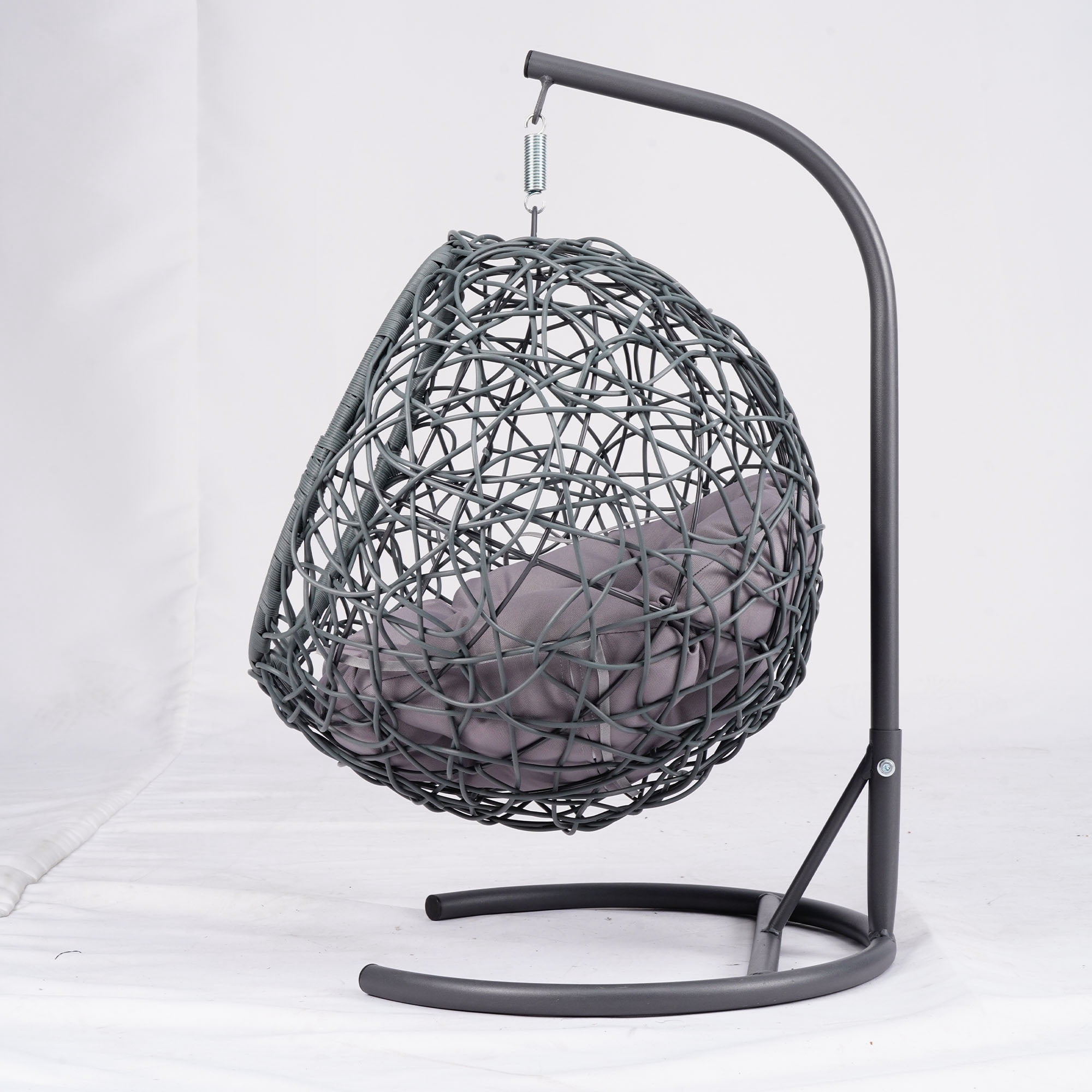 Taoruifang Cat Egg Chair Hammock Bed with Stand and Cushion for Cats Small Dogs Gray