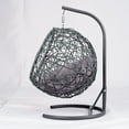 thumbnail image 4 of Zephypaws Cat Swing Bed with Stand & Cushion,Cat Egg Chair with Rattan Wicker Appearance, Indoor Hanging Swinging Cat Bed for Cats,Small Dogs,and Small Animals,Gray, 4 of 12