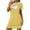 Yellow, variant on MOJOGO Valentine's Day Nightgowns & Sleepshirts for Women Plus Size Short Sleeves Printd Homewear Crewneck Sleepwear Mini Dresses Orange S