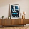 thumbnail image 2 of Mývatn Vintage Travel Poster – Geothermal Gem of Iceland - Mývatn Þingeyjarsveit Iceland Illustration Travel Poster Landscape Nature Vintage Poster Scenic Black Framed Wall Art Print 16 x 24 inches, 2 of 8