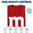 thumbnail image 4 of Funny Letter M Halloween Shirt – Costume Tee – Graphic T-Shirt for Women & Teens – Red, 3XL, 4 of 6
